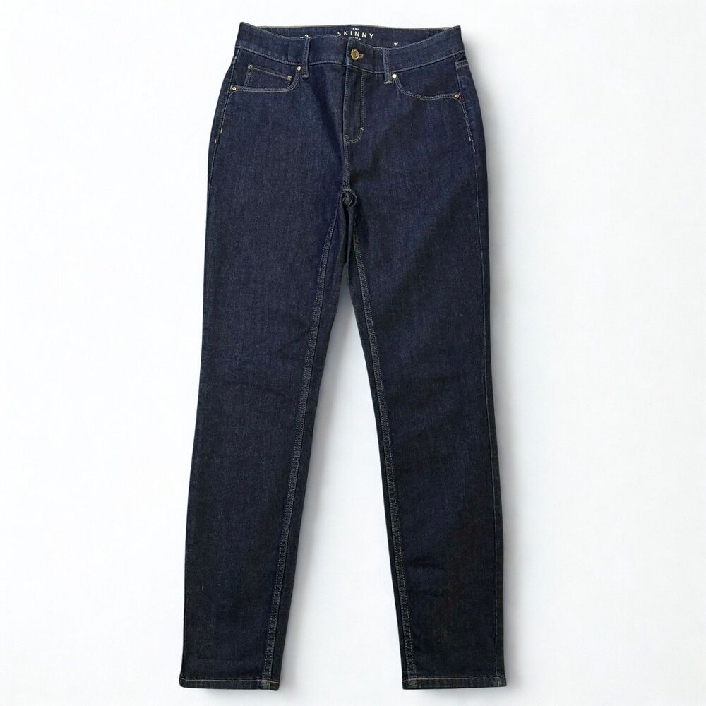 White House Black Market Jeans Women 2 Skinny High Rise Dark Wash Stretch NWOT